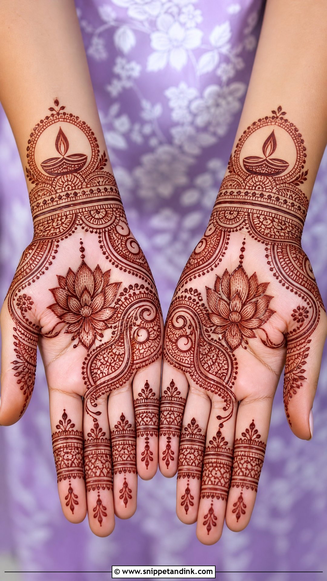Front Hand Diwali Mehndi Design - Snippet and Ink - 30 Easy Front Hand Mehndi Designs