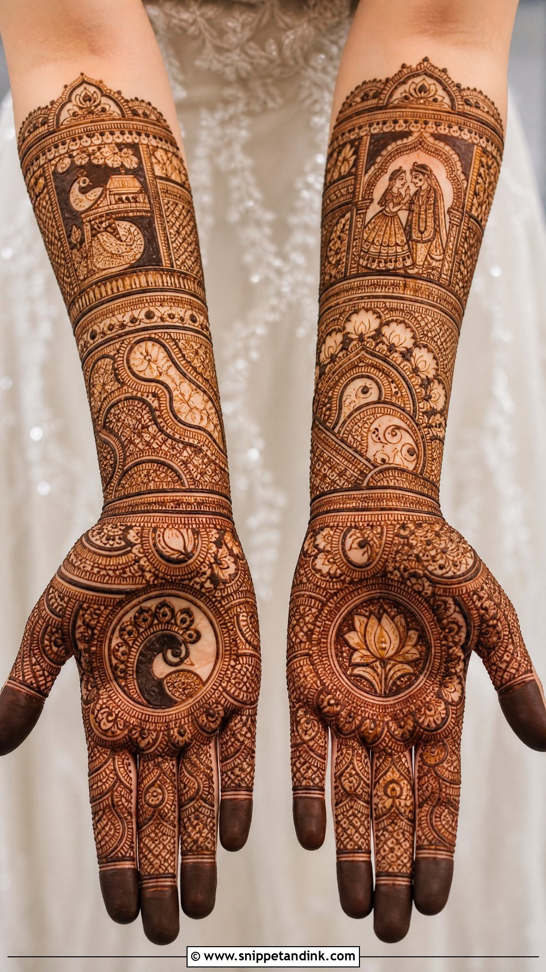 Front Hand Dulhan Mehndi Design - Snippet and Ink - 20 Mehndi Dulhan Design Ideas