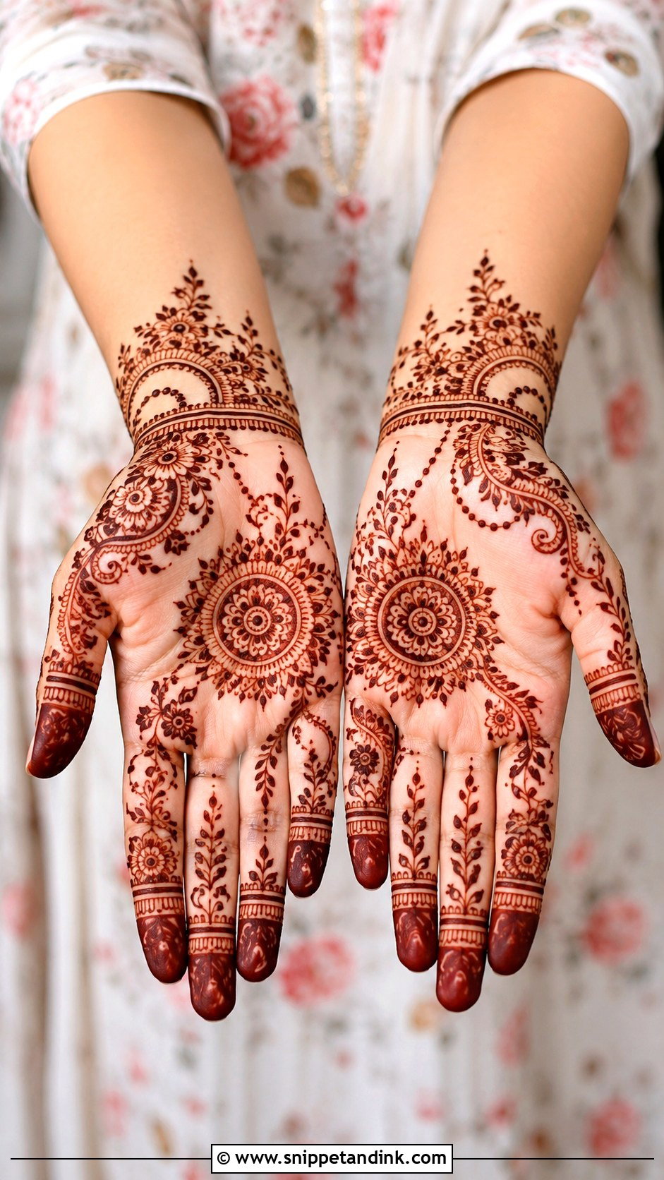 Front Hand Eid Mehndi Design - Snippet and Ink - 35 Latest Unique Front Hand Mehndi Designs