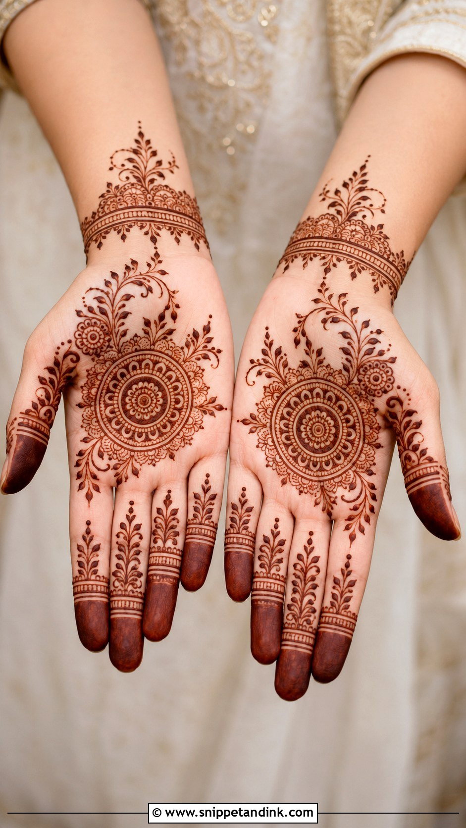 Front Hand Eid Mehndi Design - Snippet and Ink - 35 Modern Front Hand Mehndi Designs
