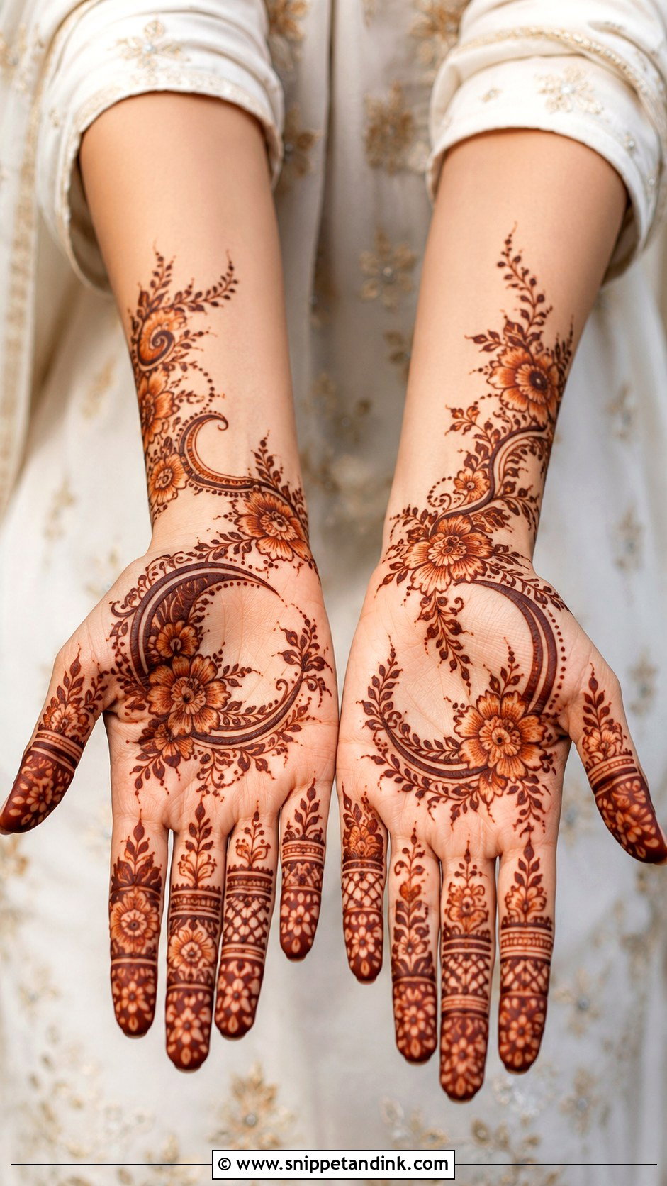 Front Hand Eid Mehndi Design - Snippet and Ink - 35 Stylish Front Hand Mehndi Designs