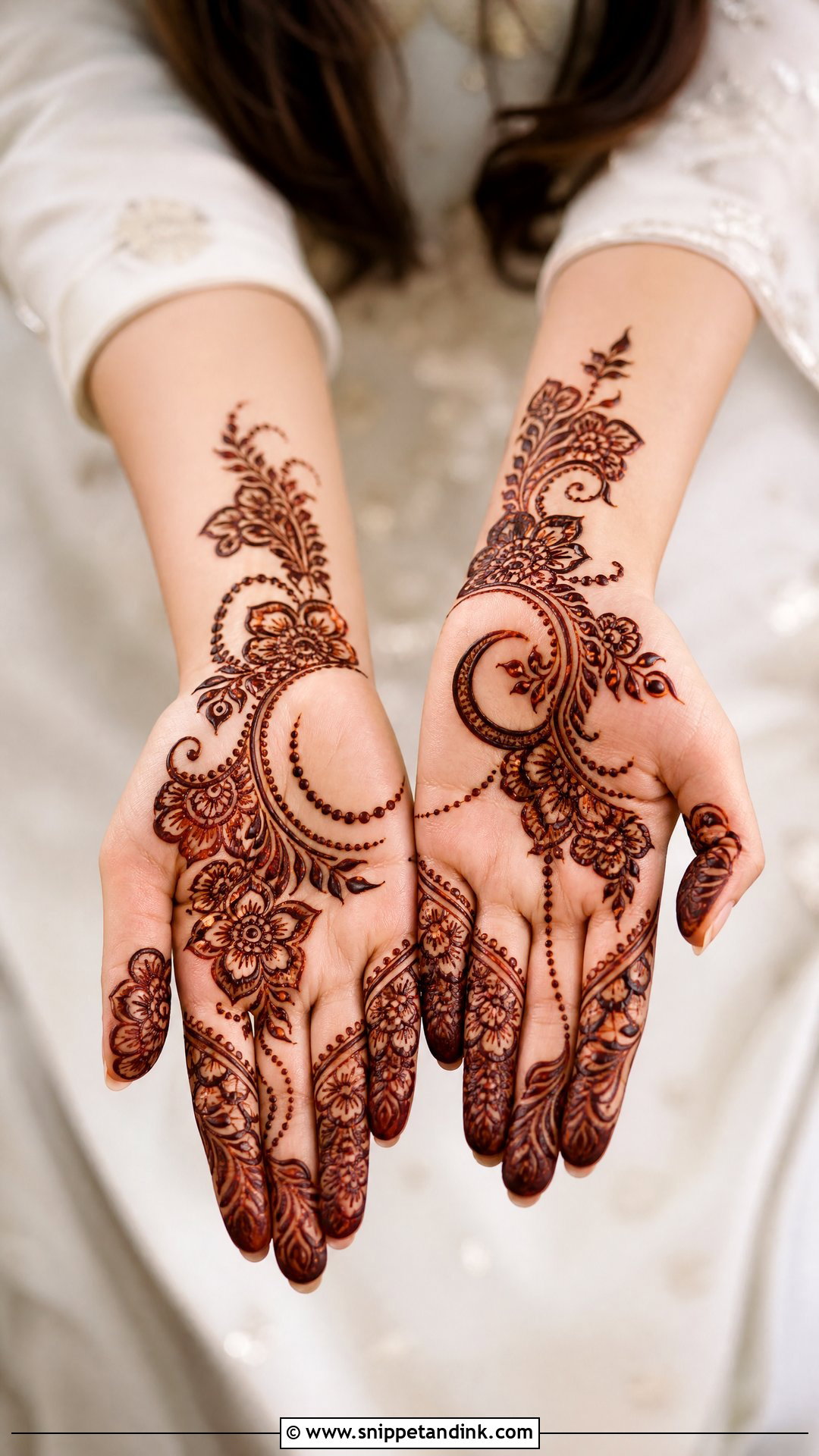 Front Hand Eid Mehndi Design - Snippet and Ink - 30 Easy Front Hand Mehndi Designs