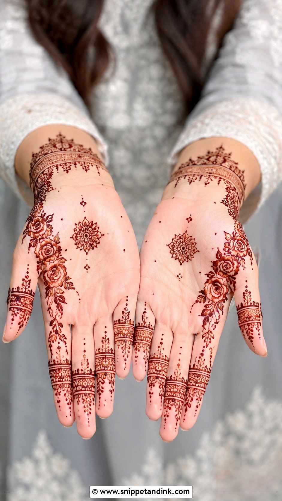 Front Hand Engagement Mehndi Design - Snippet and Ink - 35 Modern Front Hand Mehndi Designs