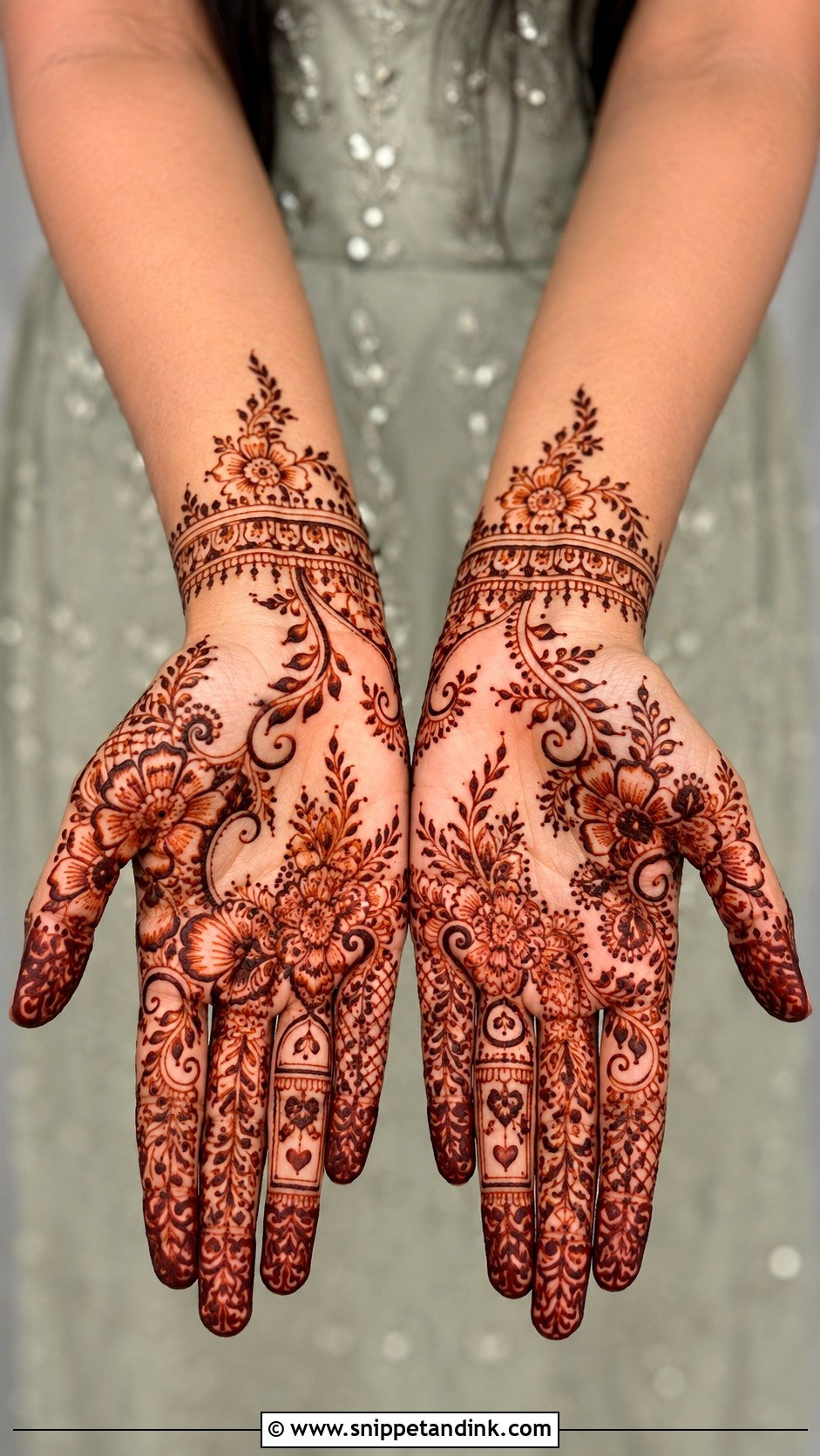 Front Hand Engagement Mehndi Design - Snippet and Ink - 35 Stylish Front Hand Mehndi Designs