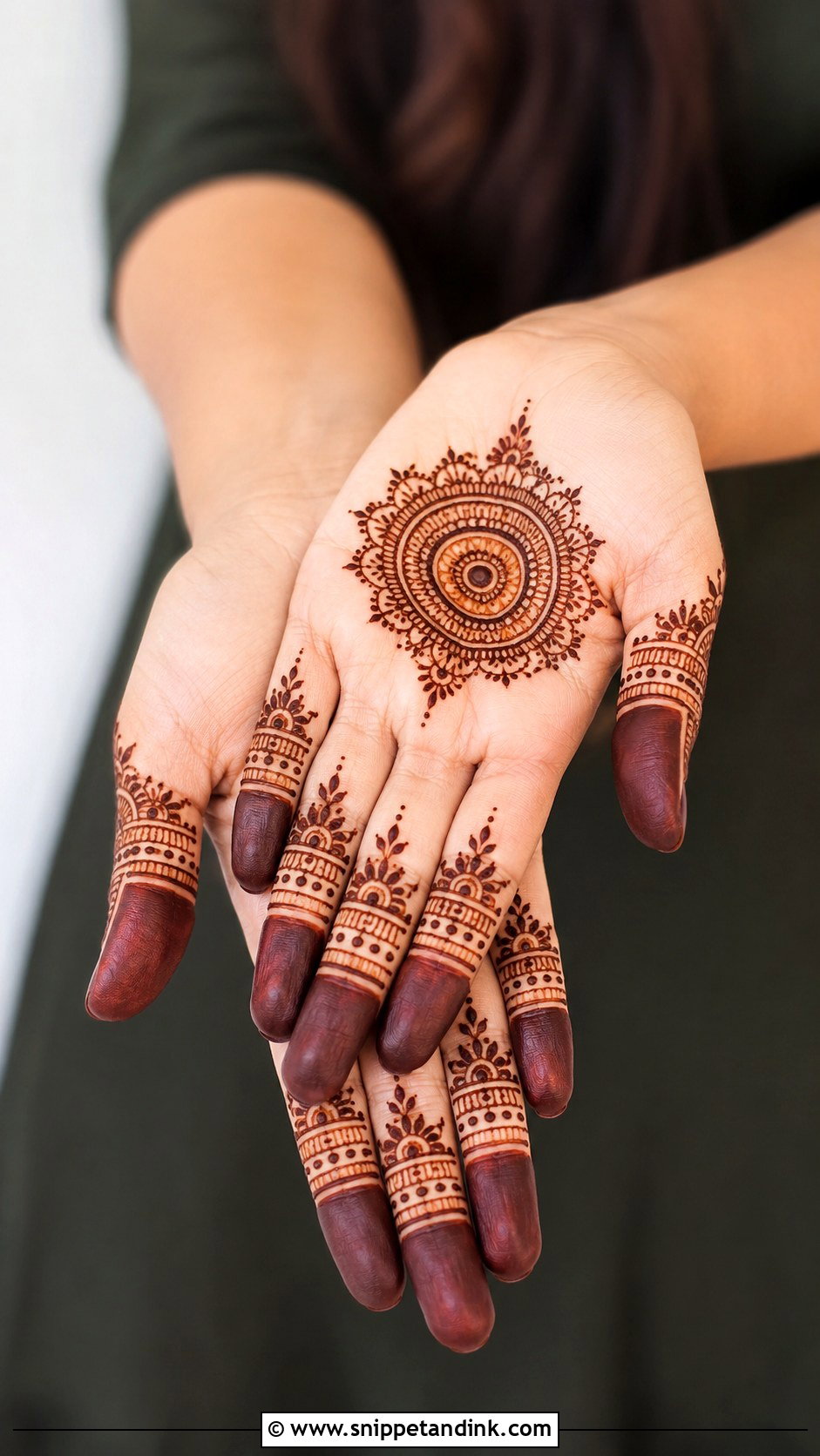 Front Hand Finger Mehndi Design - Snippet and Ink - 30 Mehndi Designs for Fingers
