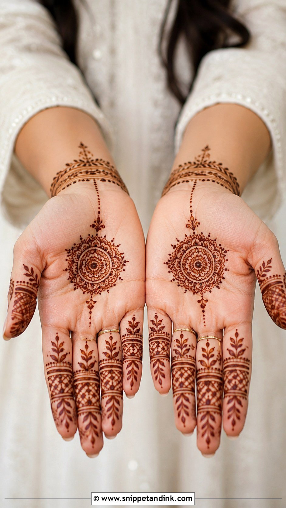 Front Hand Finger Mehndi Design - Snippet and Ink - 35 Front Hand Mehndi Designs