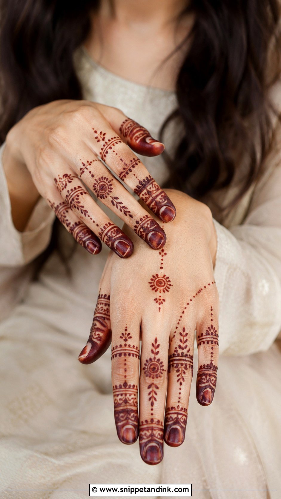 Front Hand Finger Mehndi Design - Snippet and Ink - 35 Modern Front Hand Mehndi Designs