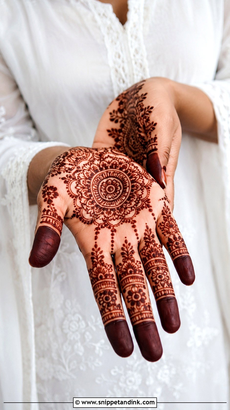 Front Hand Fingers Mehndi Design - Snippet and Ink - 35 Fingers Mehndi Design Ideas