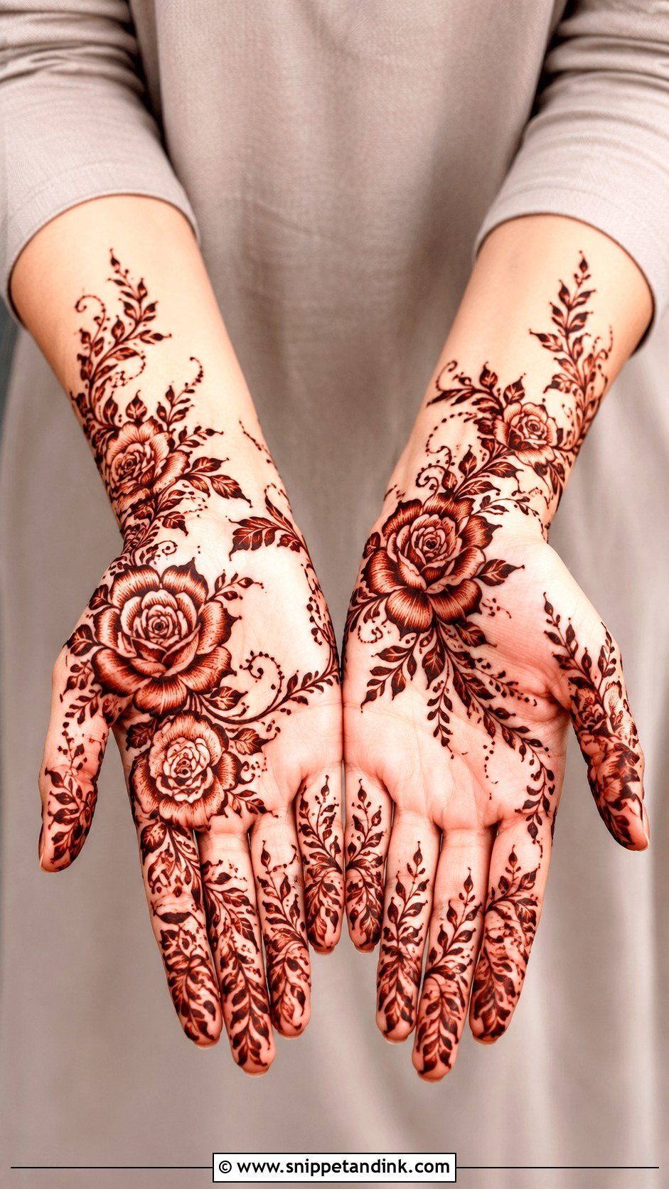 Front Hand Floral Mehndi Design - Snippet and Ink - 35 Latest Unique Front Hand Mehndi Designs