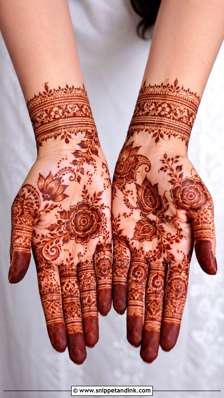 Front Hand Floral Mehndi Design - Snippet and Ink - 35 Traditional Mehndi Designs