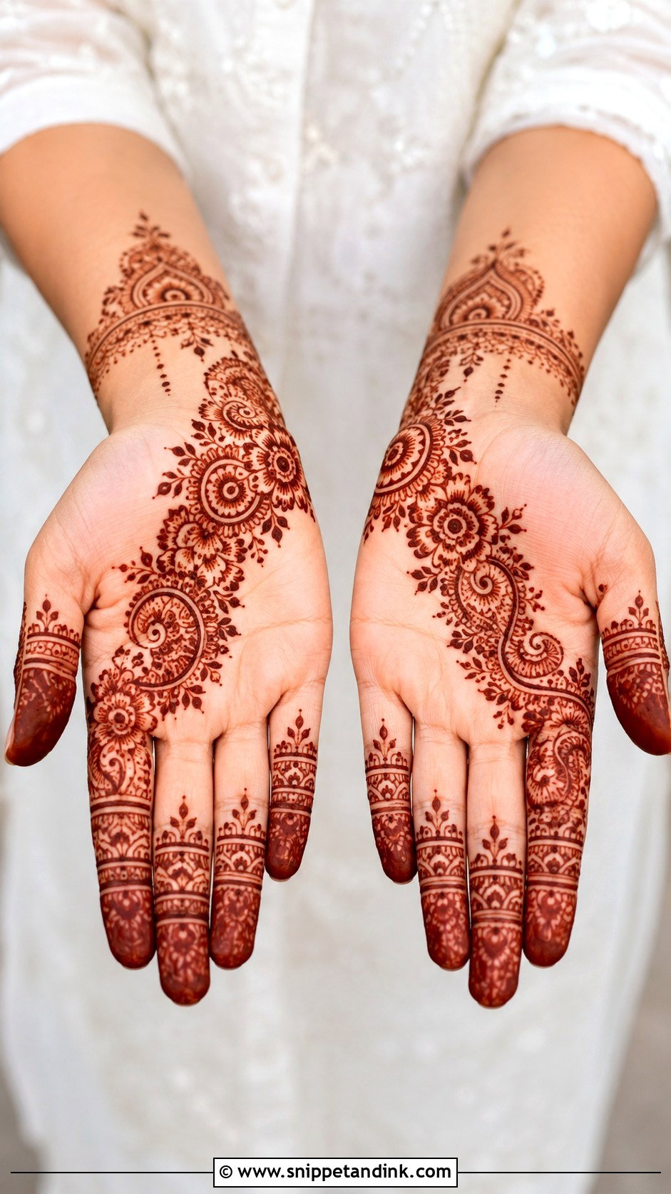 Front Hand Half Hand Mehndi Design - Snippet and Ink - 35 Latest Unique Front Hand Mehndi Designs