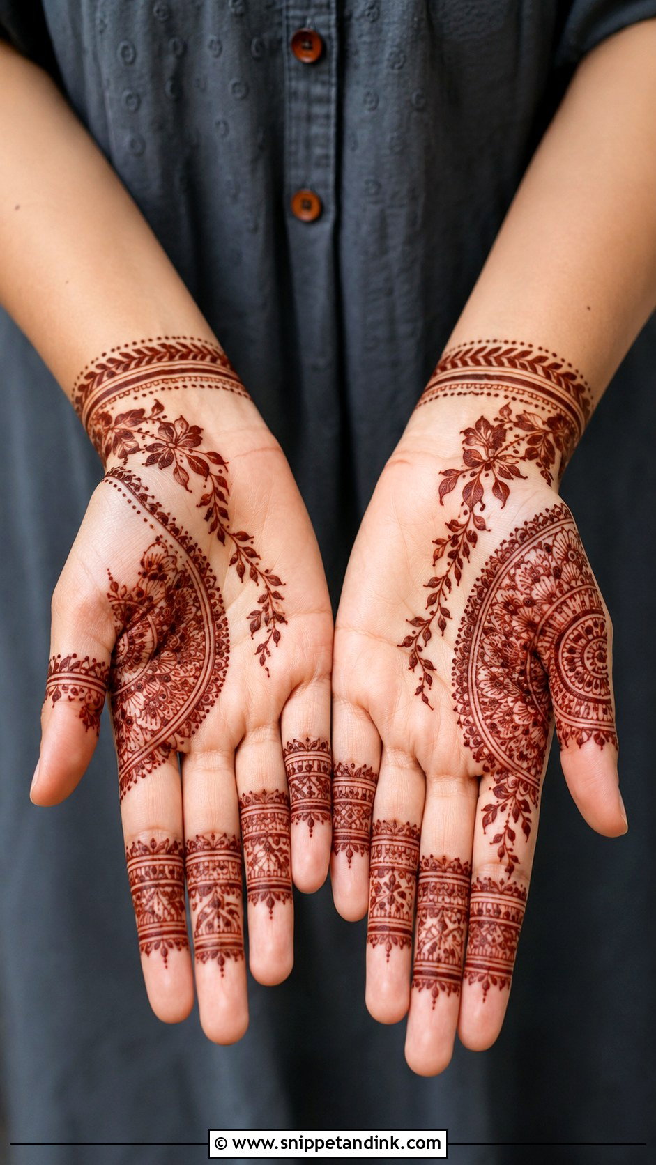 Front Hand Half Palm Mehndi Design - Snippet and Ink - 35 Stylish Front Hand Mehndi Designs