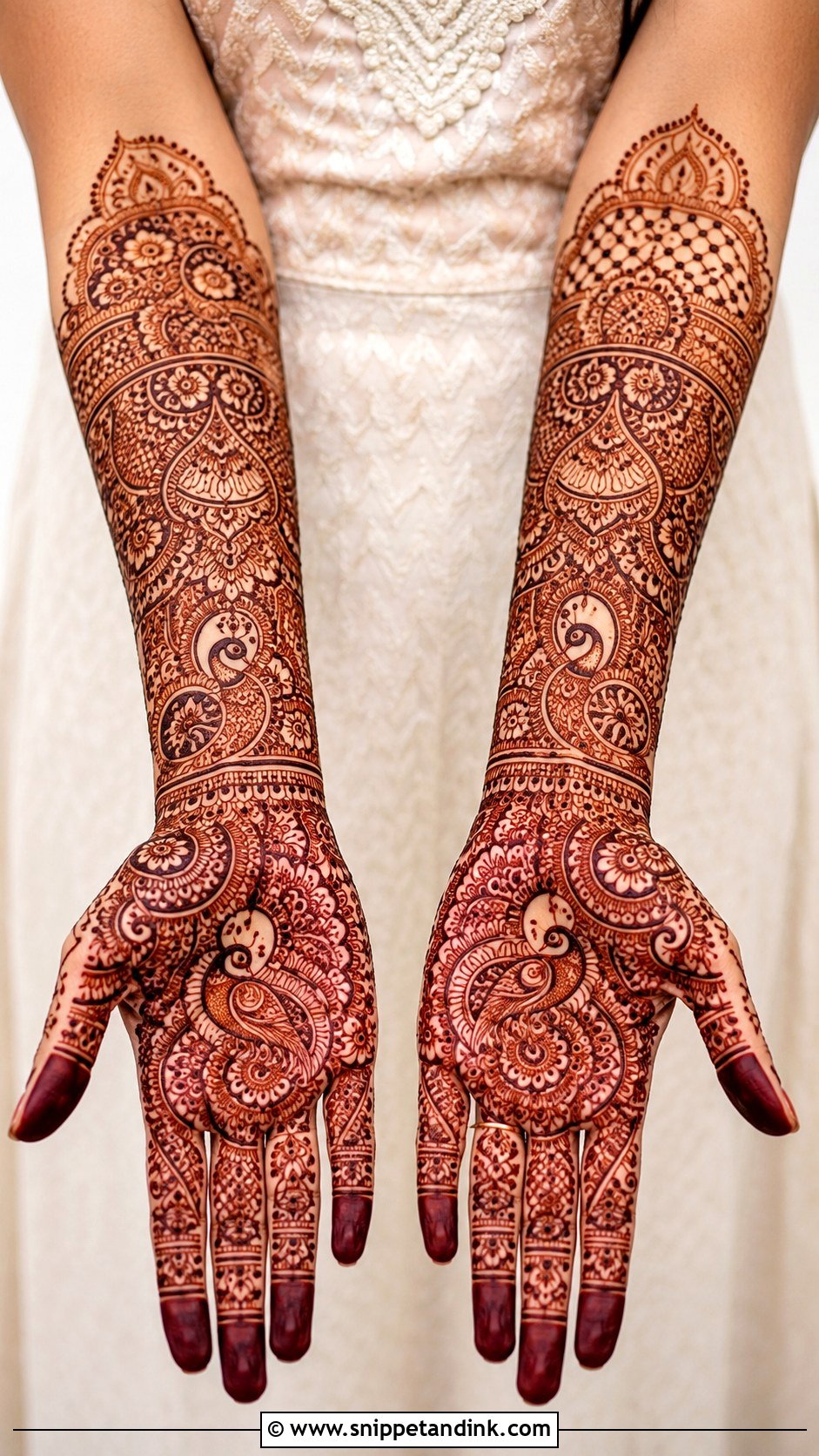 Front Hand Heavy Mehndi Design - Snippet and Ink - 35 Modern Front Hand Mehndi Designs