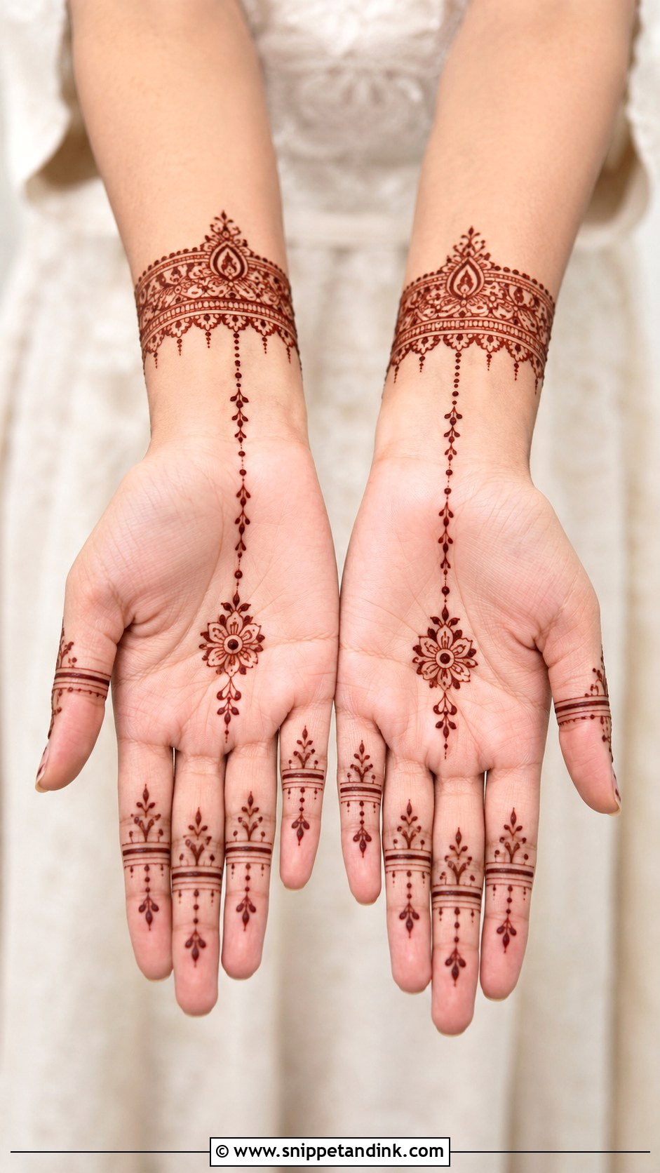 Front Hand Jewelry Mehndi Design - Snippet and Ink - 35 Latest Unique Front Hand Mehndi Designs