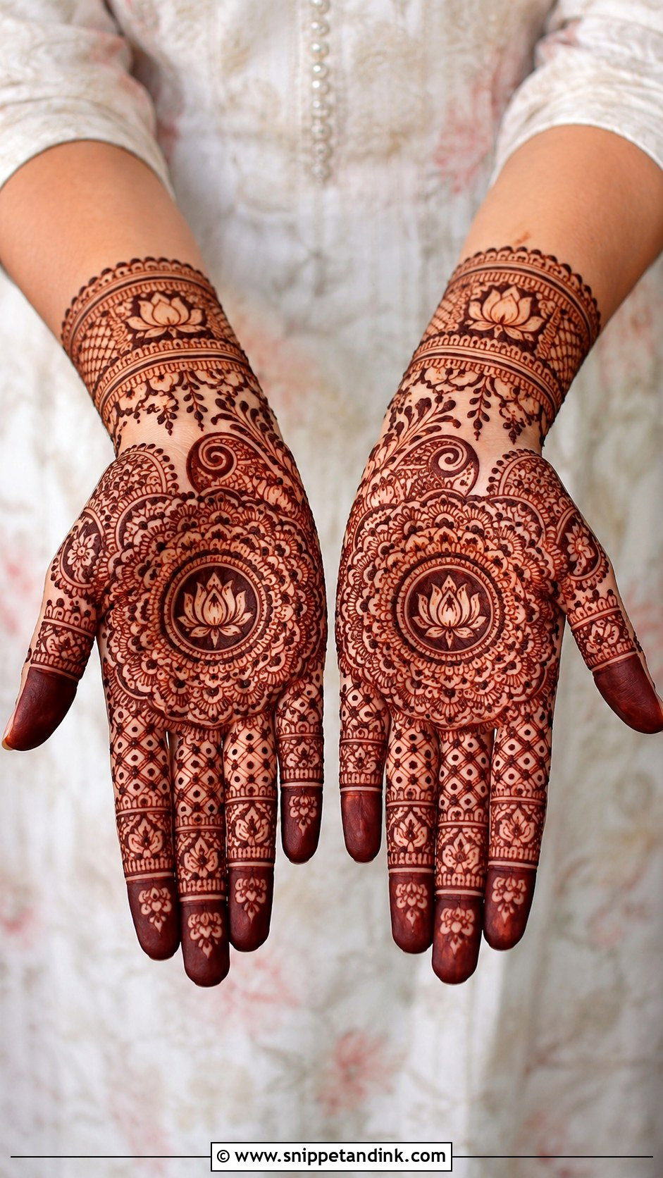 Front Hand Karwa Chauth Mehndi Design - Snippet and Ink - 35 Latest Unique Front Hand Mehndi Designs