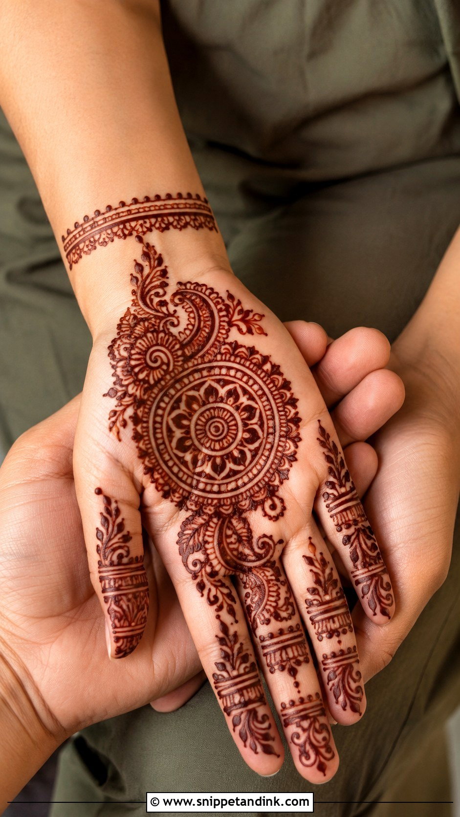 Front Hand Khafif Mehndi Design - Snippet and Ink - 35 Khafif Mehndi Designs