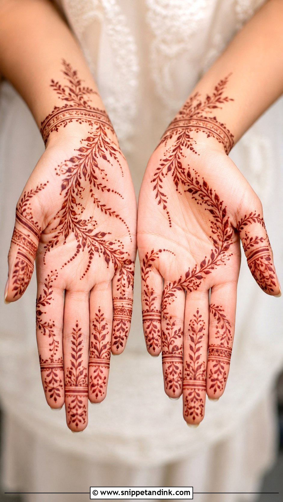 Front Hand Leaf Mehndi Design - Snippet and Ink - 35 Latest Unique Front Hand Mehndi Designs