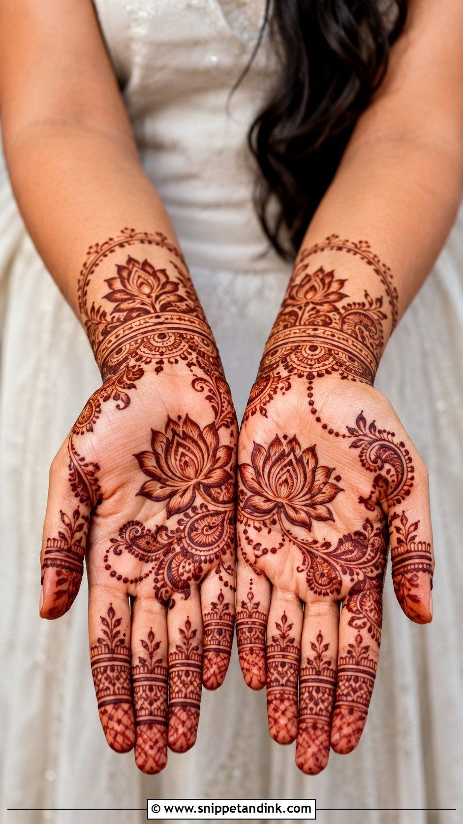 Front Hand Lotus Mehndi Design - Snippet and Ink - 35 Latest Unique Front Hand Mehndi Designs