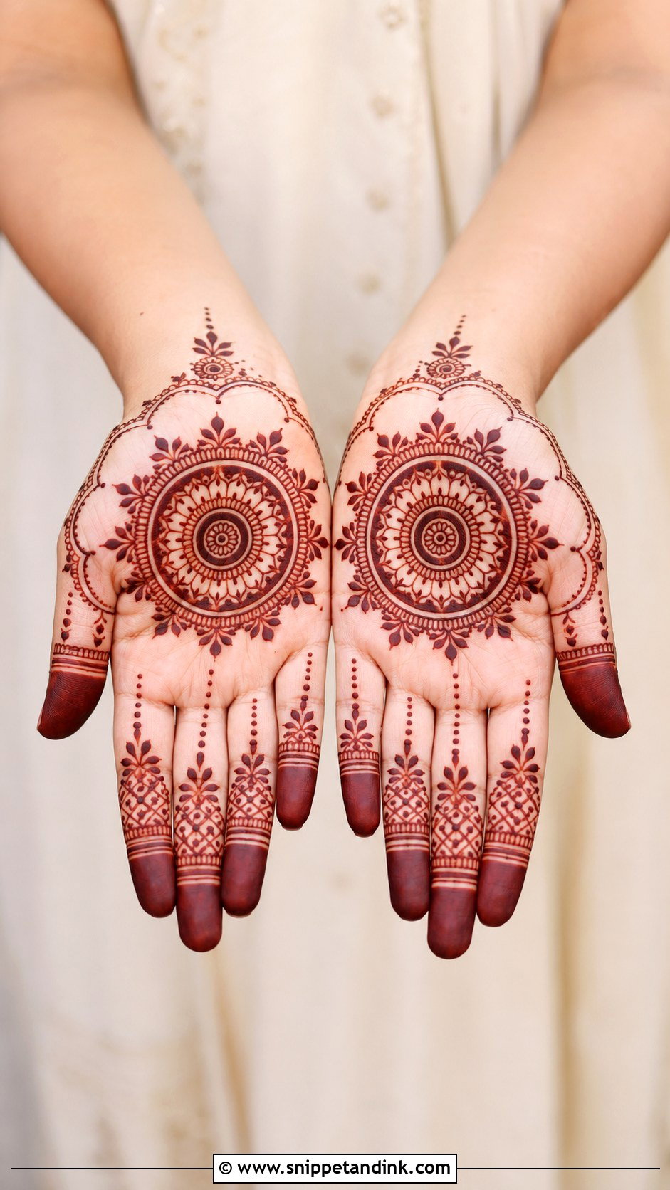 Front Hand Mandala Mehndi Design - Snippet and Ink - 30 Cool Mehndi Designs