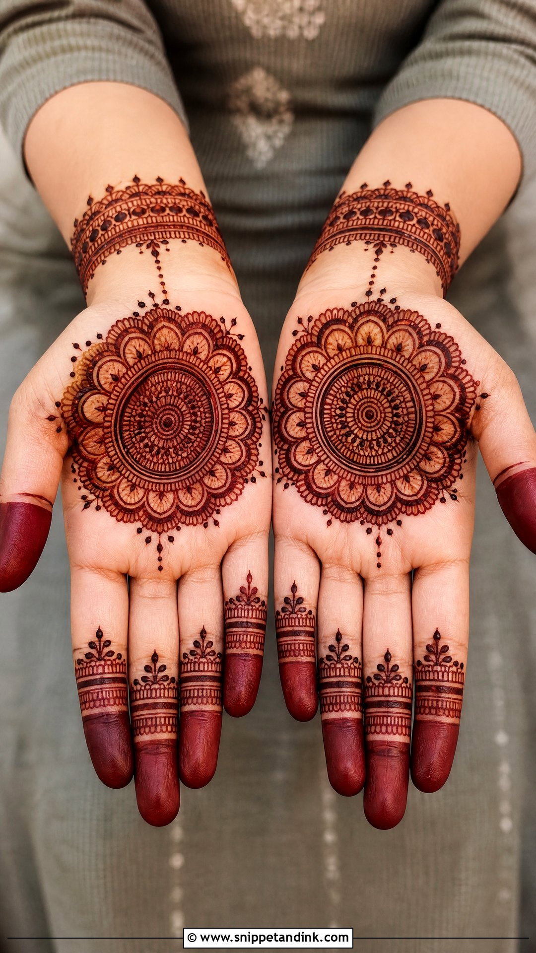 Front Hand Mandala Mehndi Design - Snippet and Ink - 30 Easy Front Hand Mehndi Designs