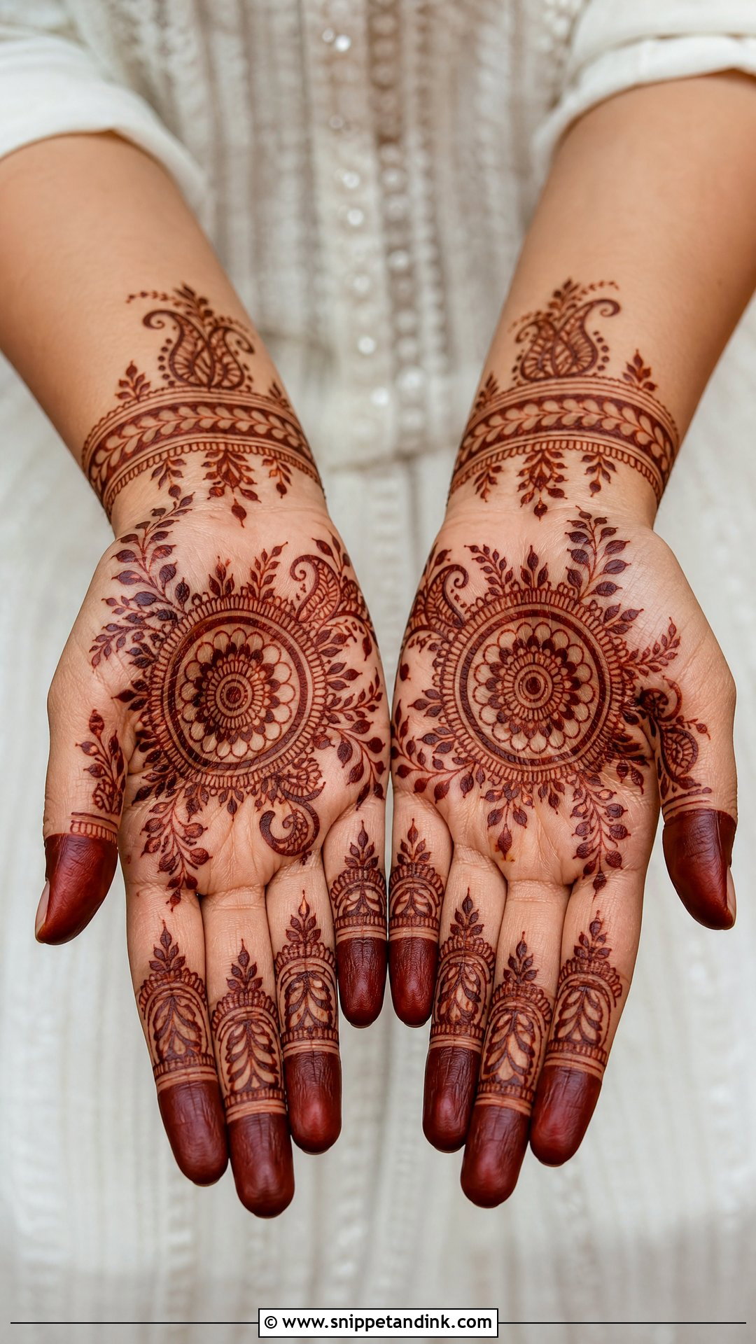 Front Hand Mehndi Design - Snippet and Ink - 35 Mehndi Designs