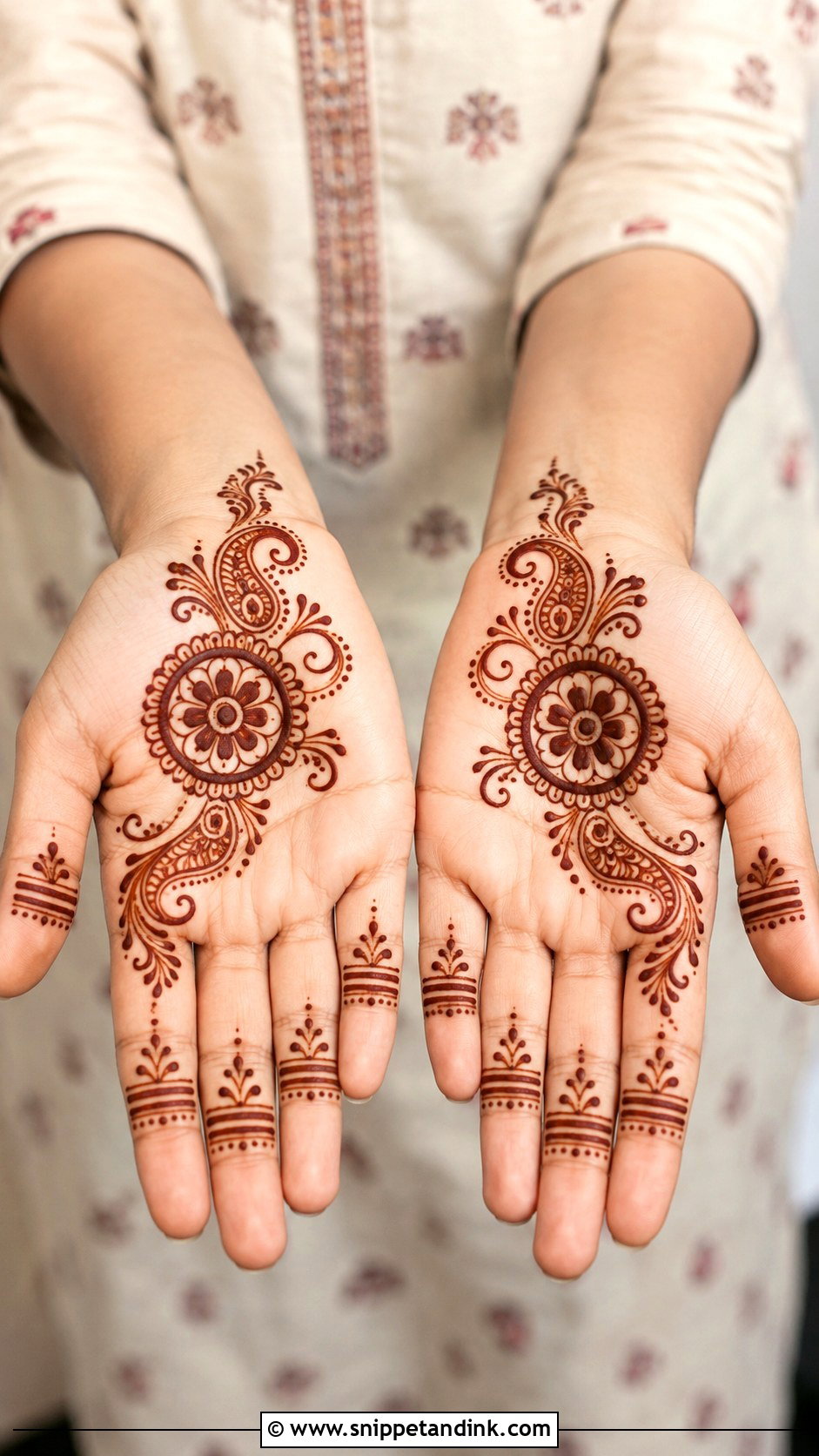 Front Hand Mehndi Design For Beginners - Snippet and Ink - 35 Front Hand Mehndi Designs