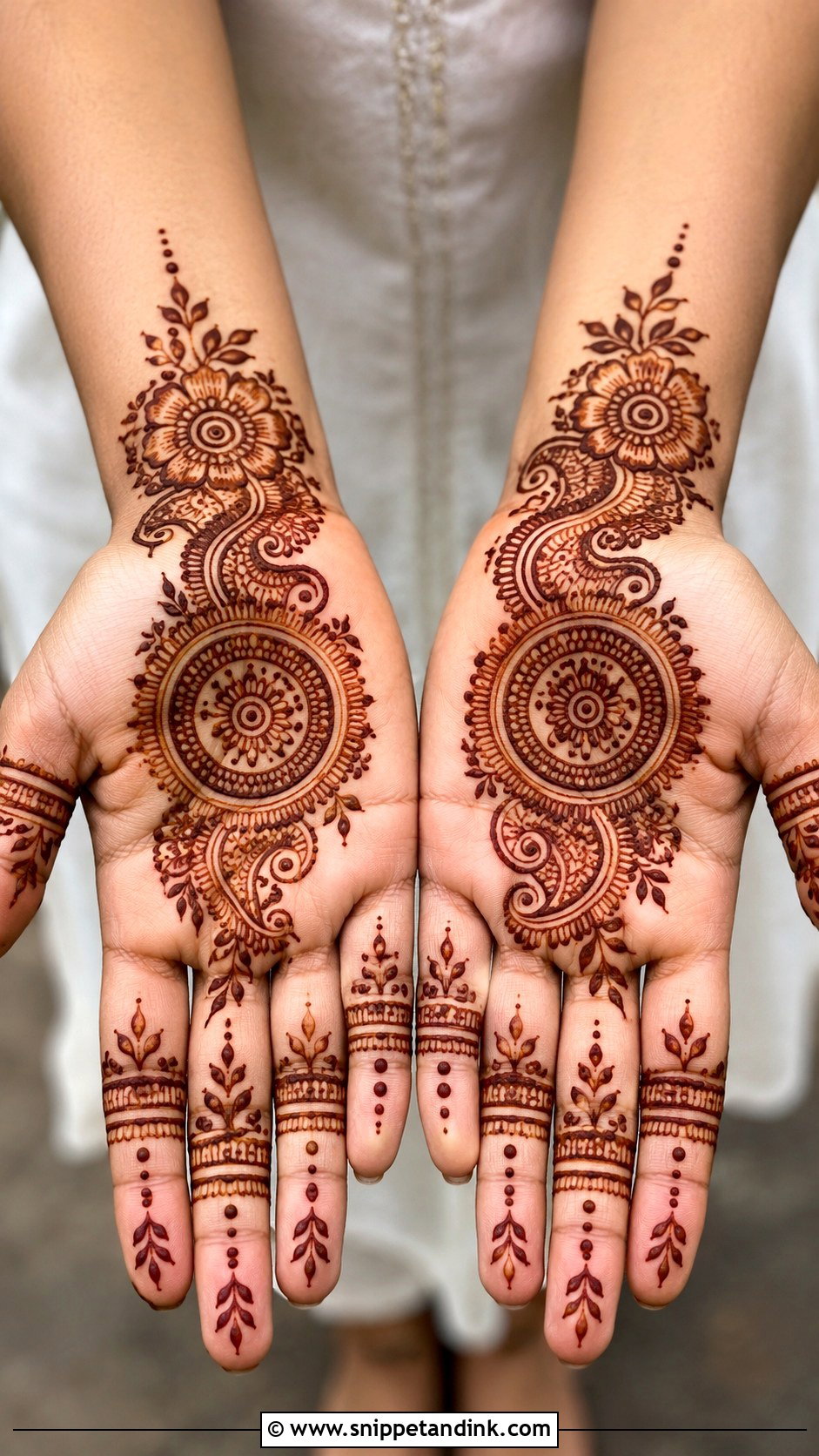 Front Hand Mehndi Design For Beginners - Snippet and Ink - 35 Front Mehndi Designs