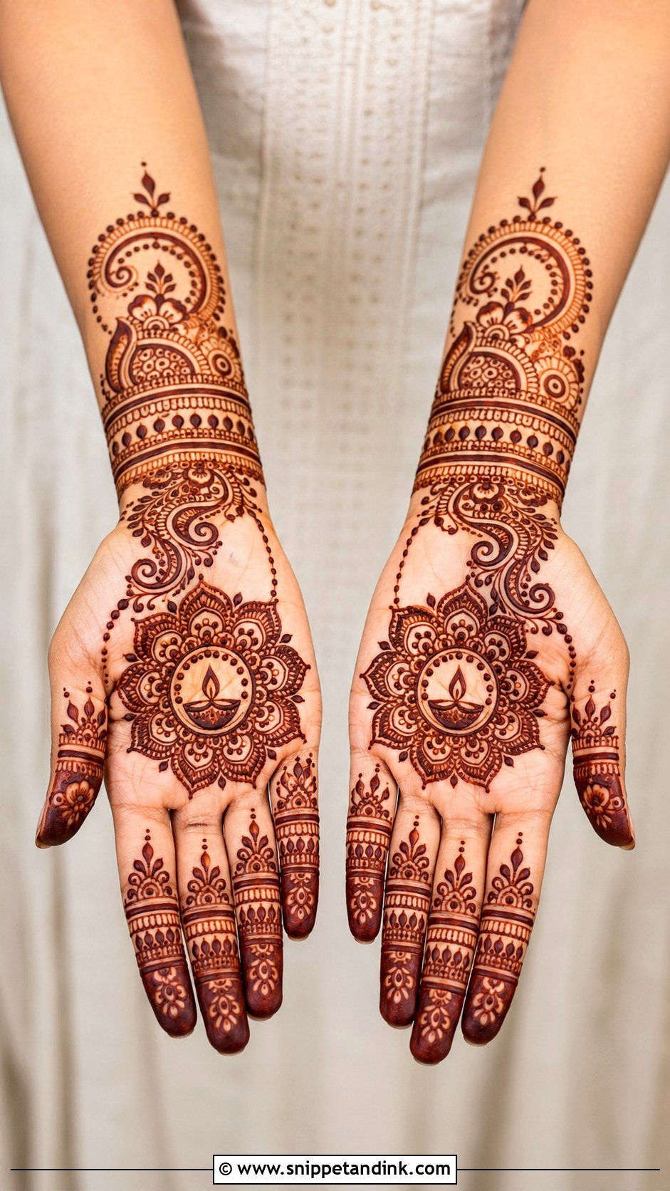 Front Hand Mehndi Design For Diwali - Snippet and Ink - 35 Front Mehndi Designs