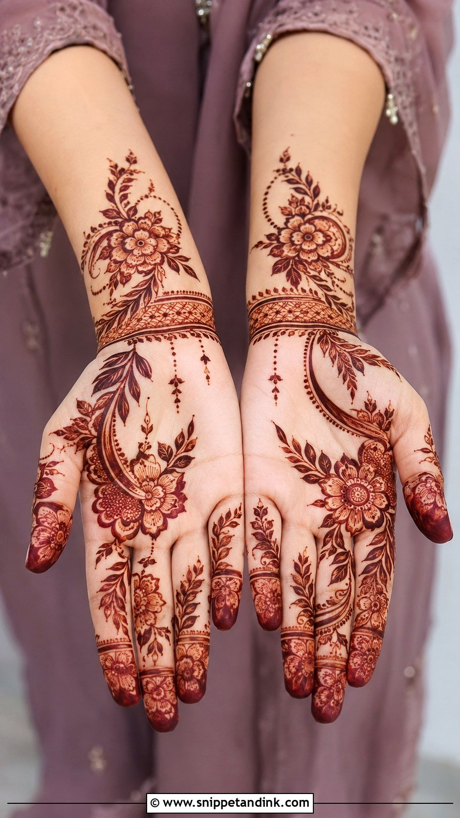 Front Hand Mehndi Design For Eid - Snippet and Ink - 35 Front Mehndi Design Ideas
