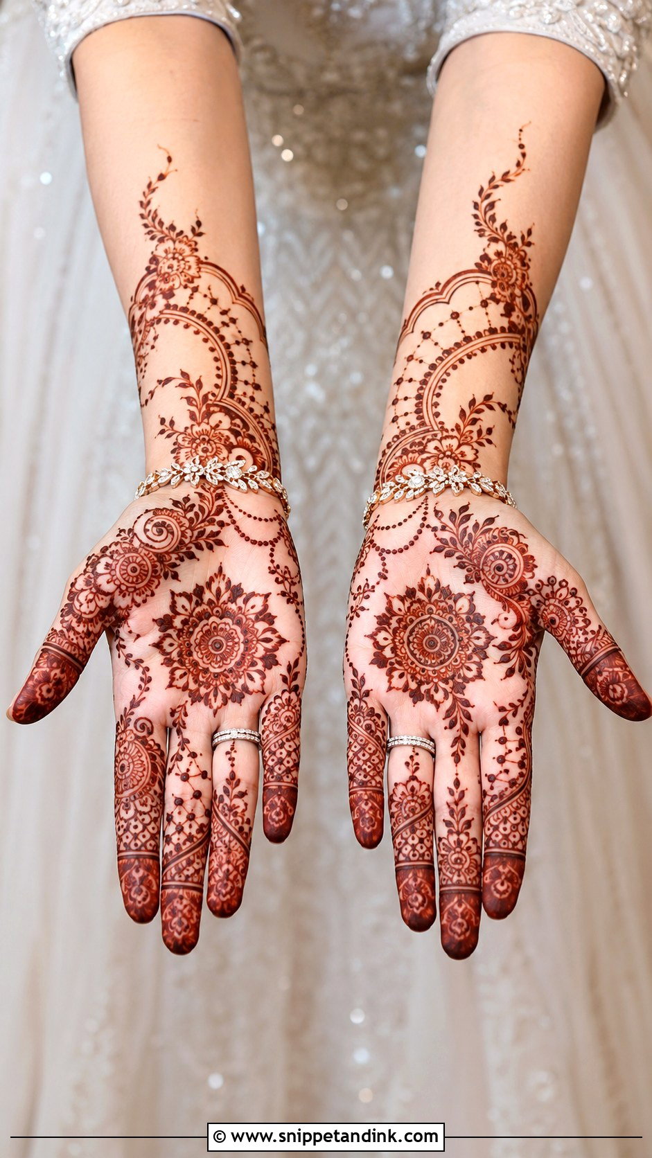 Front Hand Mehndi Design For Engagement - Snippet and Ink - 35 Latest Front Hand Mehndi Designs