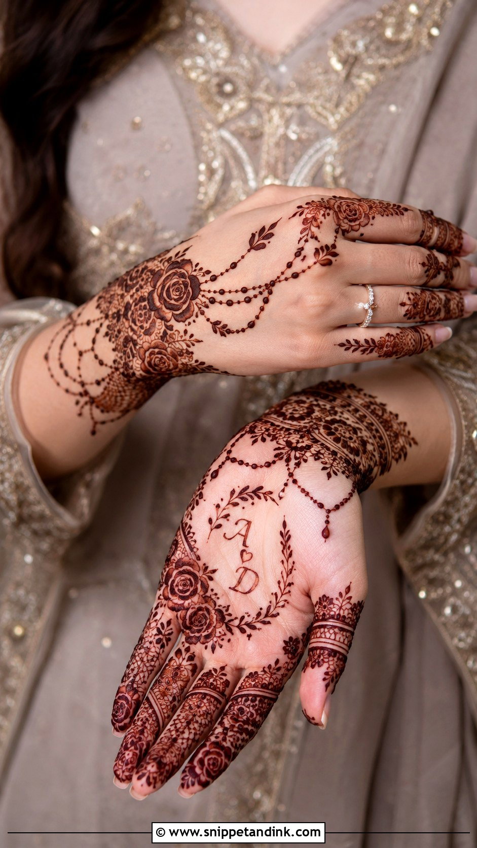 Front Hand Mehndi Design For Engagement - Snippet and Ink - 35 Beautiful Front Hand Mehndi Design Ideas