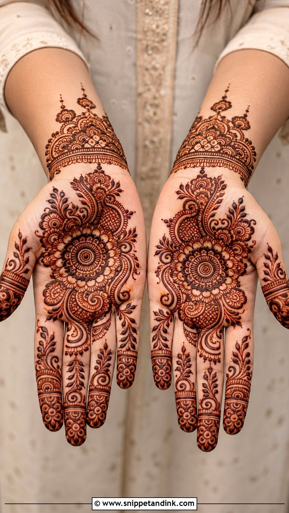 Front Hand Mehndi Design For Festivals - Snippet and Ink - 35 Front Mehndi Design Ideas