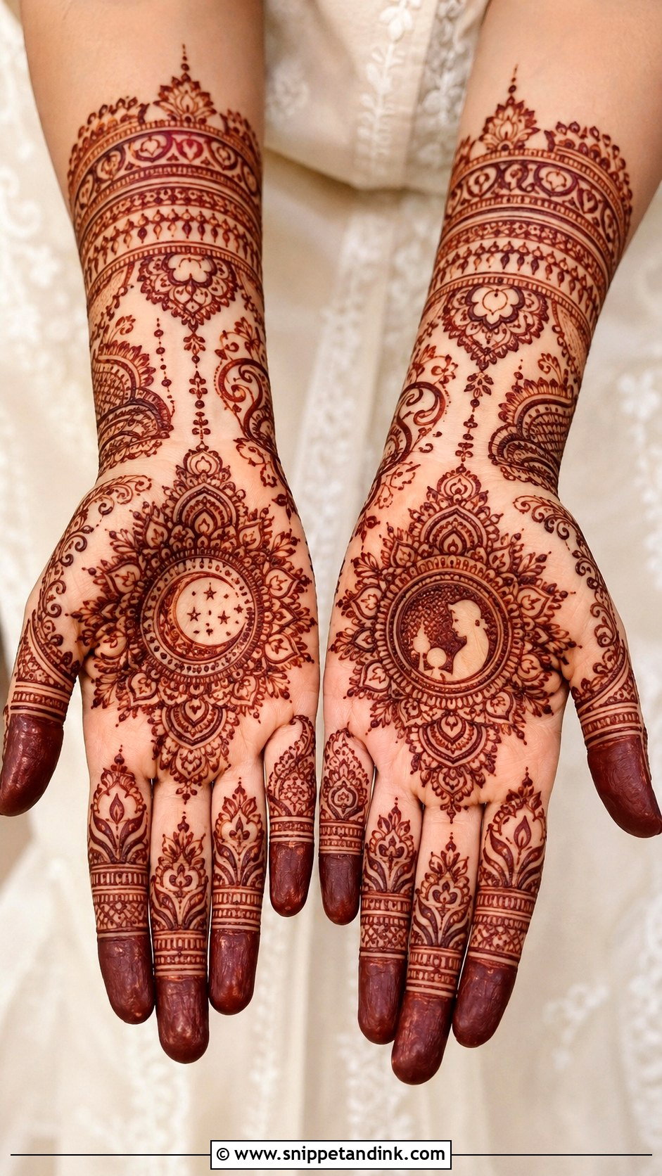 Front Hand Mehndi Design For Karwa Chauth - Snippet and Ink - 35 Front Mehndi Designs
