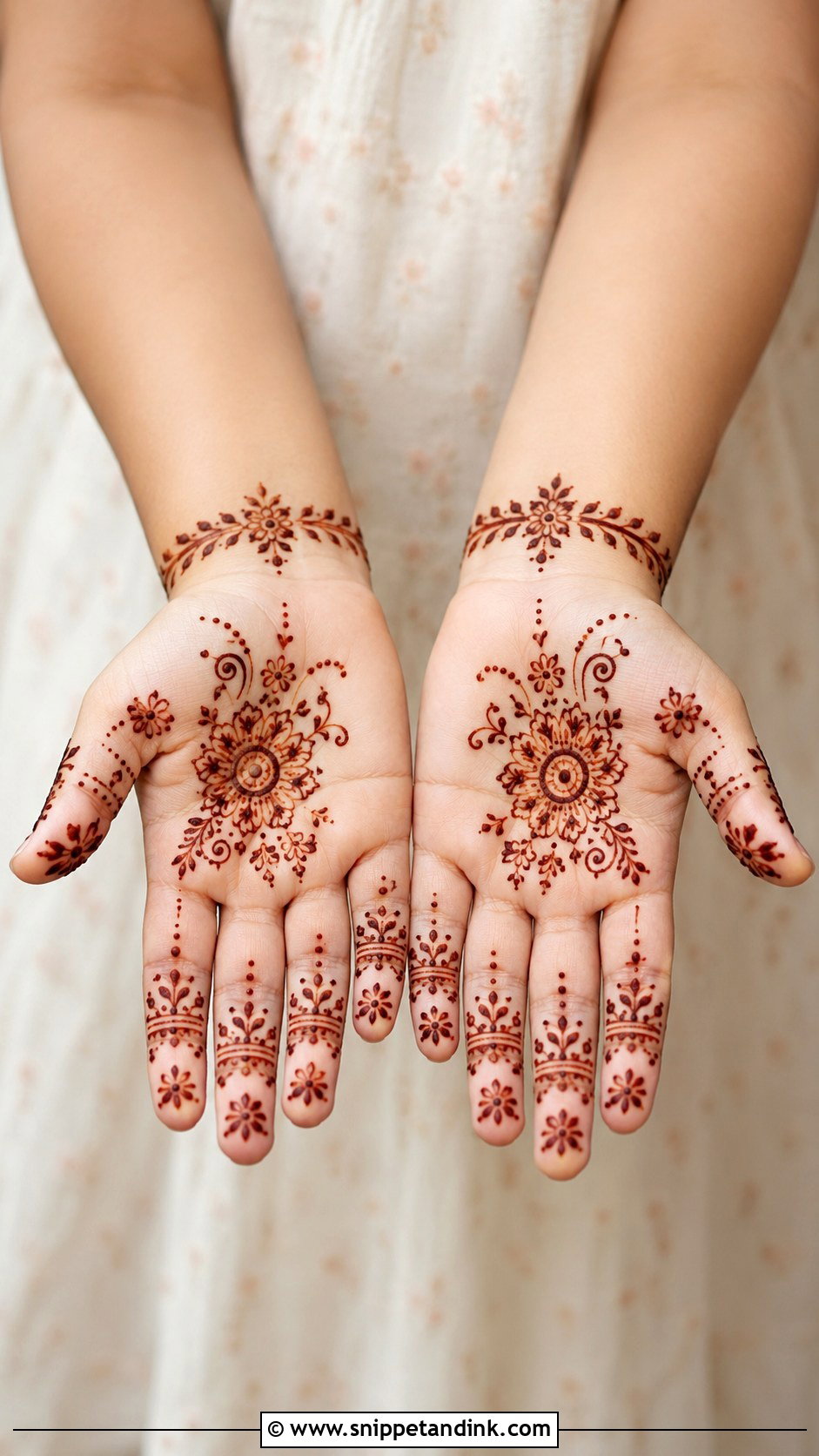 Front Hand Mehndi Design For Kids - Snippet and Ink - 35 Front Mehndi Designs