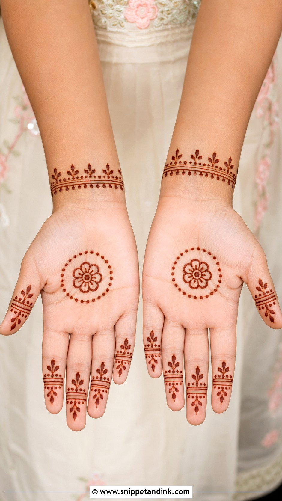 Front Hand Mehndi Design For Kids - Snippet and Ink - 30 Cute Mehndi Designs for Kids