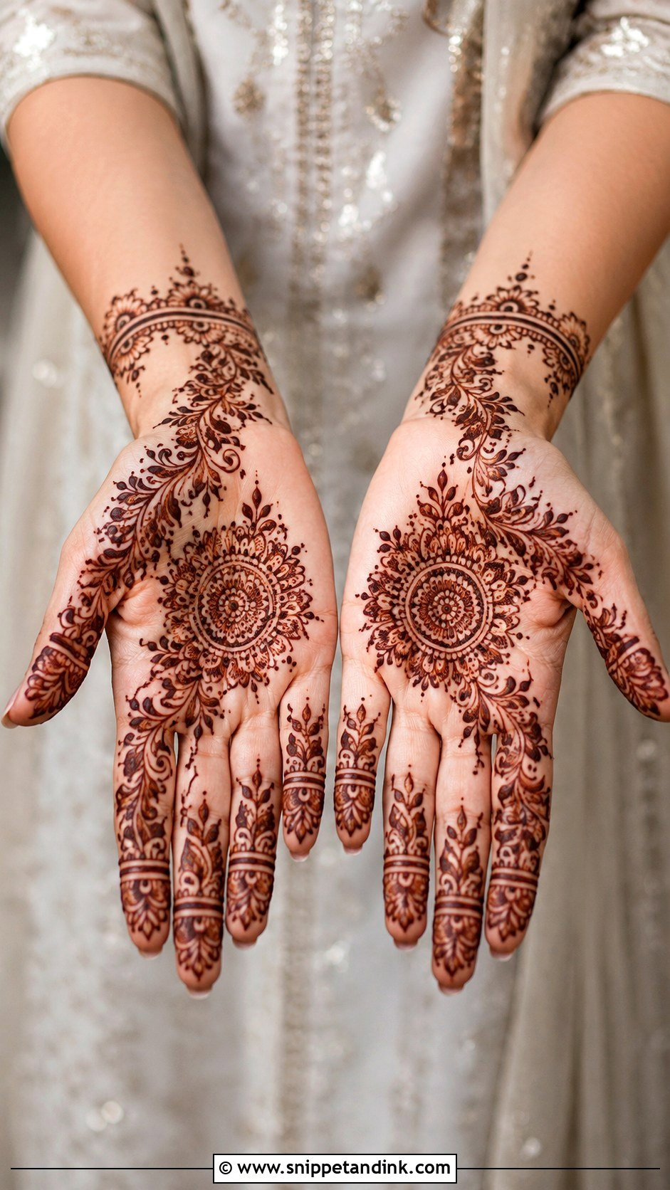 Front Hand Mehndi Design For Wedding Guests - Snippet and Ink - 35 Latest Front Hand Mehndi Designs