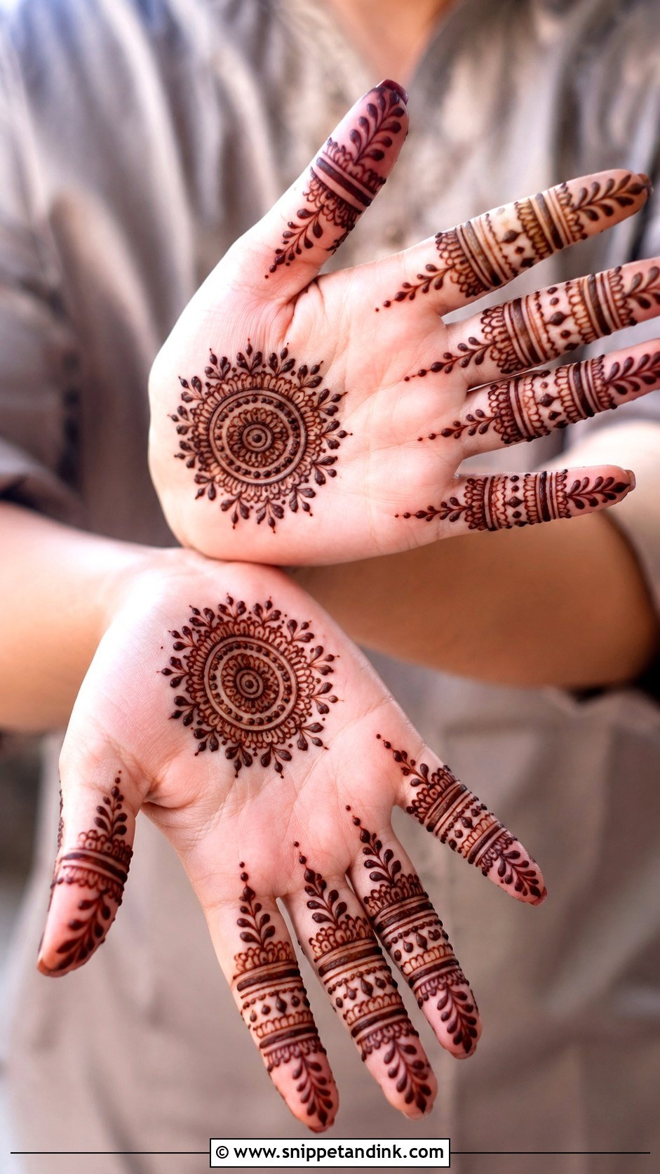 Front Hand Mehndi Design With Fingers - Snippet and Ink - 35 Simple Front Hand Mehndi Designs