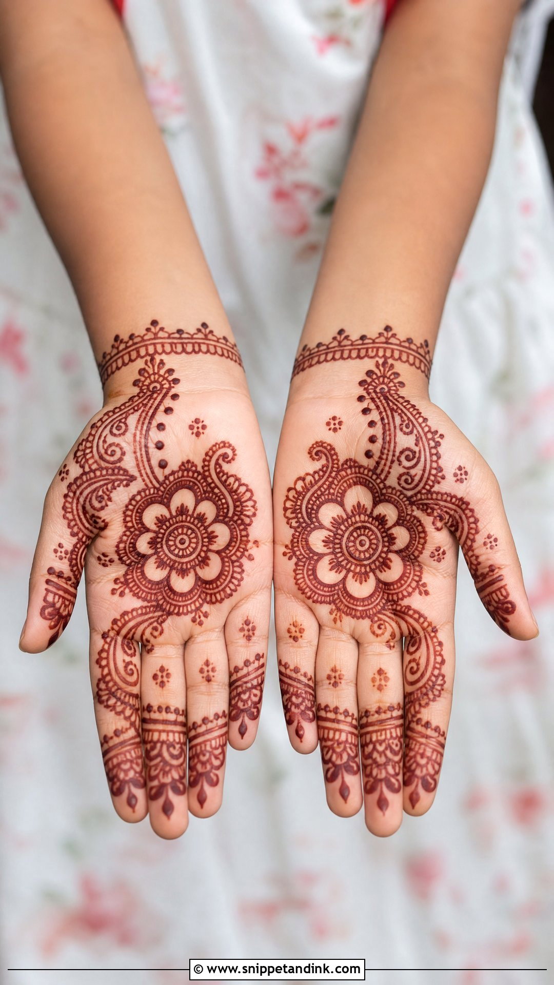 Front Hand Mehndi Design for Children - Snippet and Ink - 30 Mehndi Designs for Children