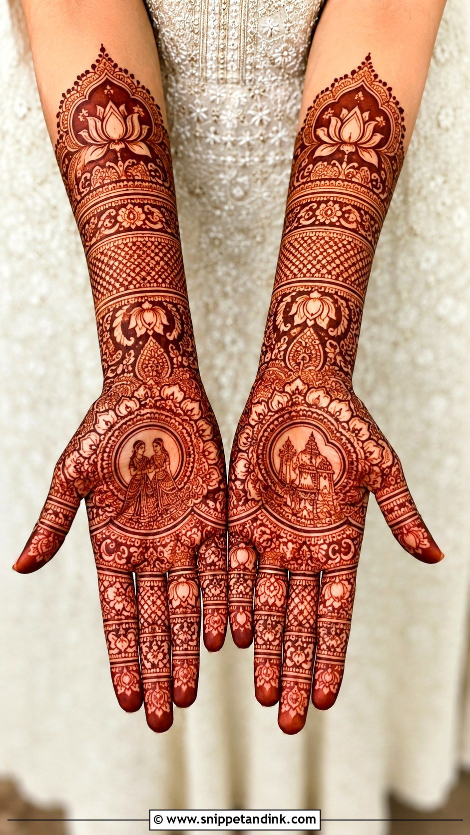Front Hand Modern Bridal Mehndi Design - Snippet and Ink - 35 Modern Front Hand Mehndi Designs