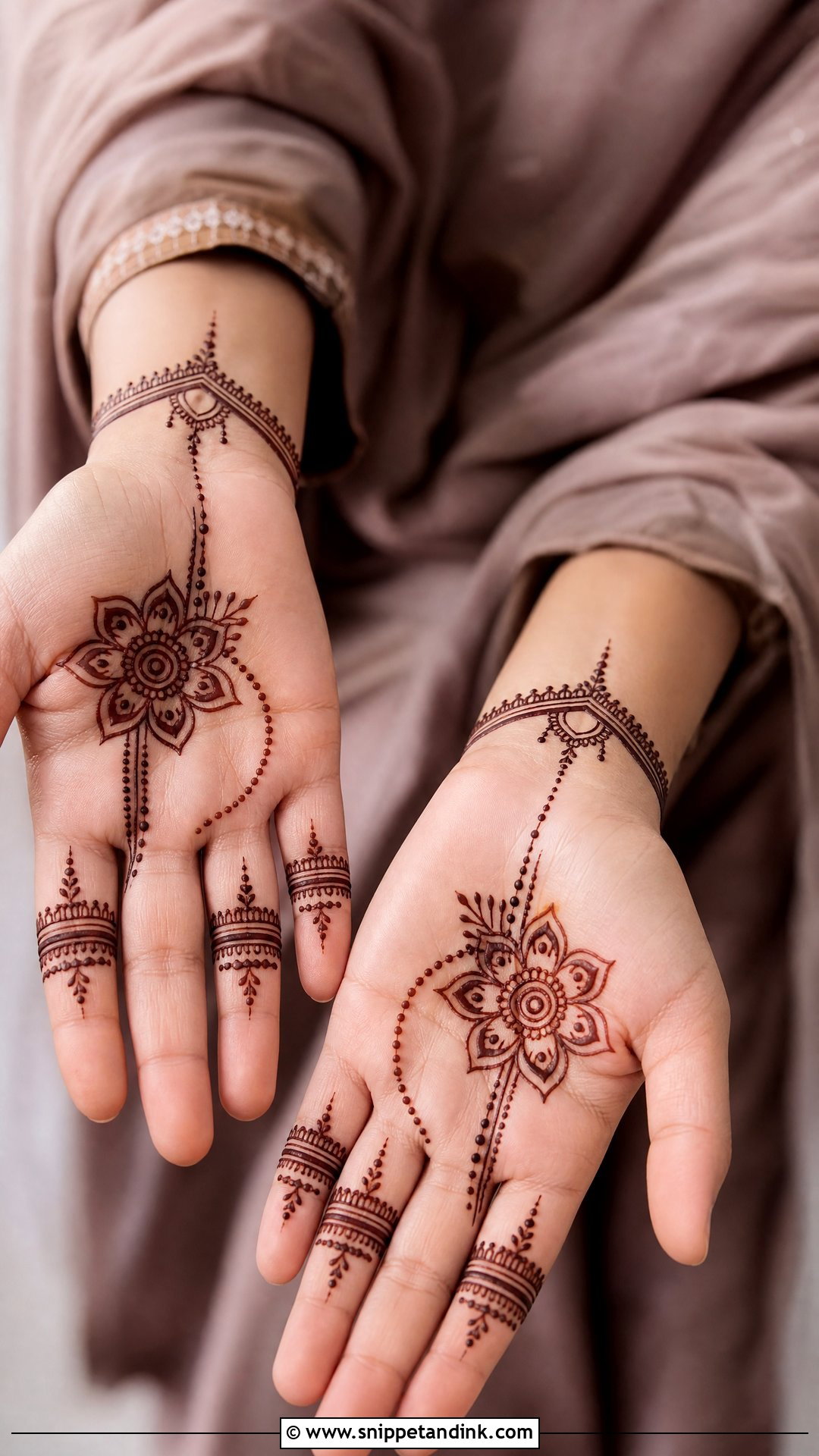 Front Hand Modern Mehndi Design - Snippet and Ink - 30 Easy Front Hand Mehndi Designs