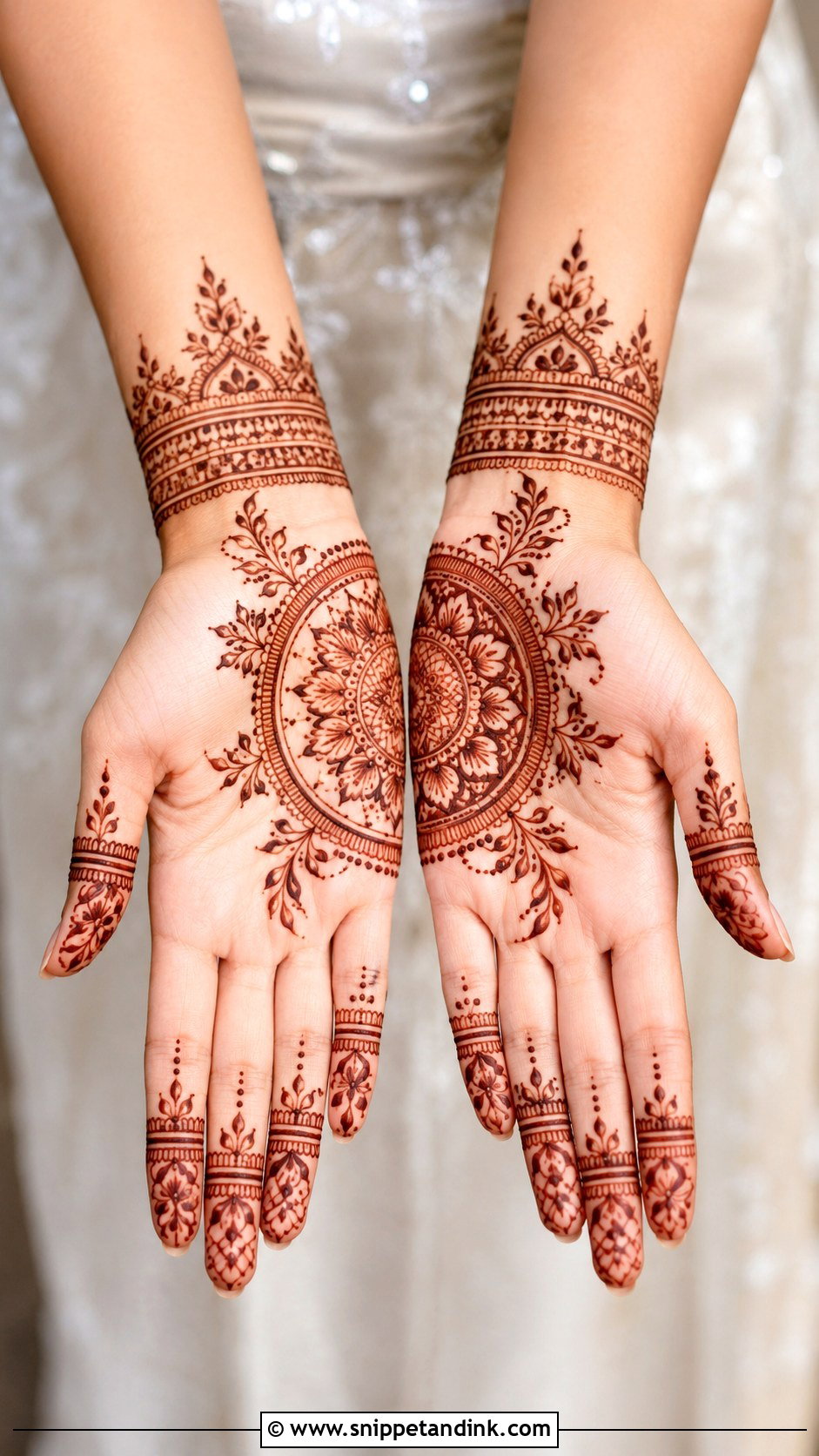Front Hand Negative Space Mehndi Design - Snippet and Ink - 35 Modern Front Hand Mehndi Designs