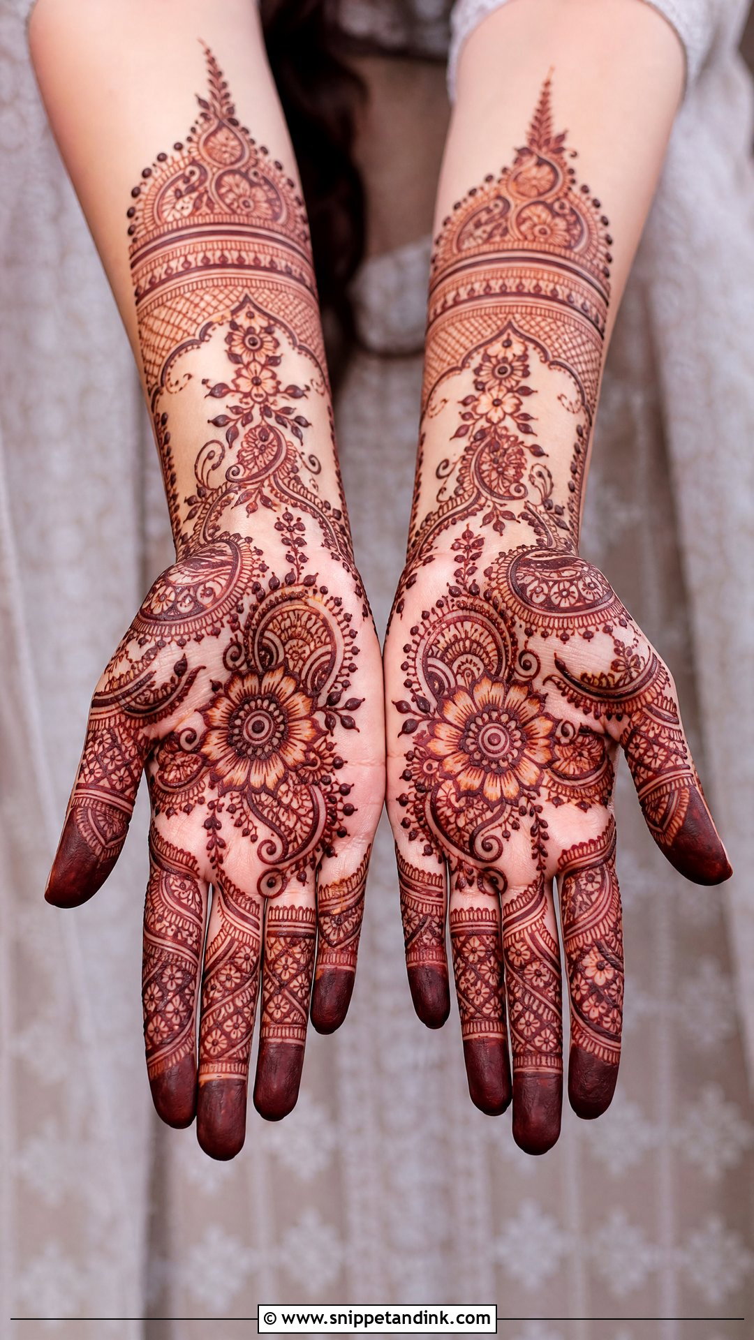 Front Hand Palm Mehndi Design - Snippet and Ink - 35 Palm Mehndi Design Ideas