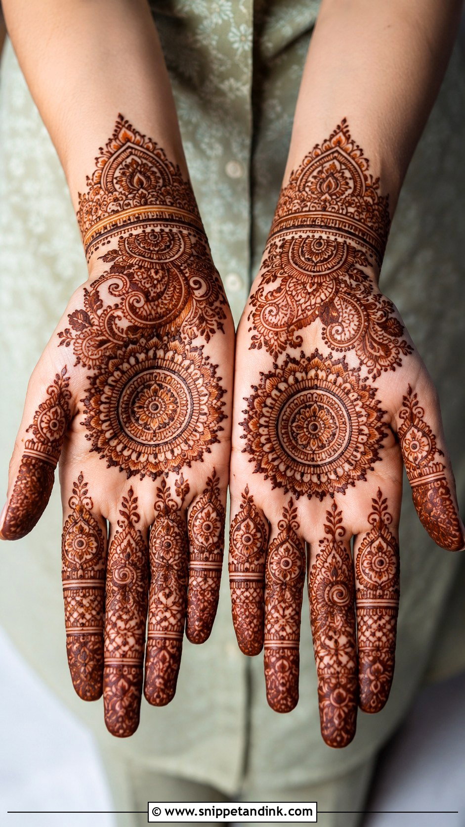 Front Hand Palm Mehndi Design - Snippet and Ink - 35 Unique Palm Mehndi Design Ideas