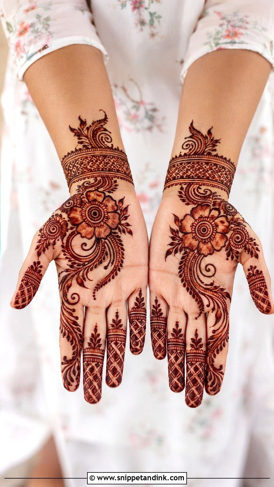 Front Hand Party Mehndi Design - Snippet and Ink - 35 Modern Front Hand Mehndi Designs