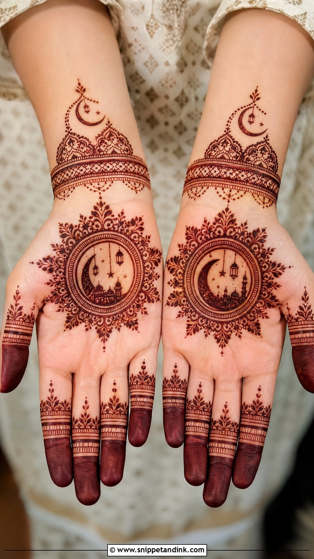 Front Hand Ramzan Mehndi Design - Snippet and Ink - 30 Ramzan Mehndi Design Ideas