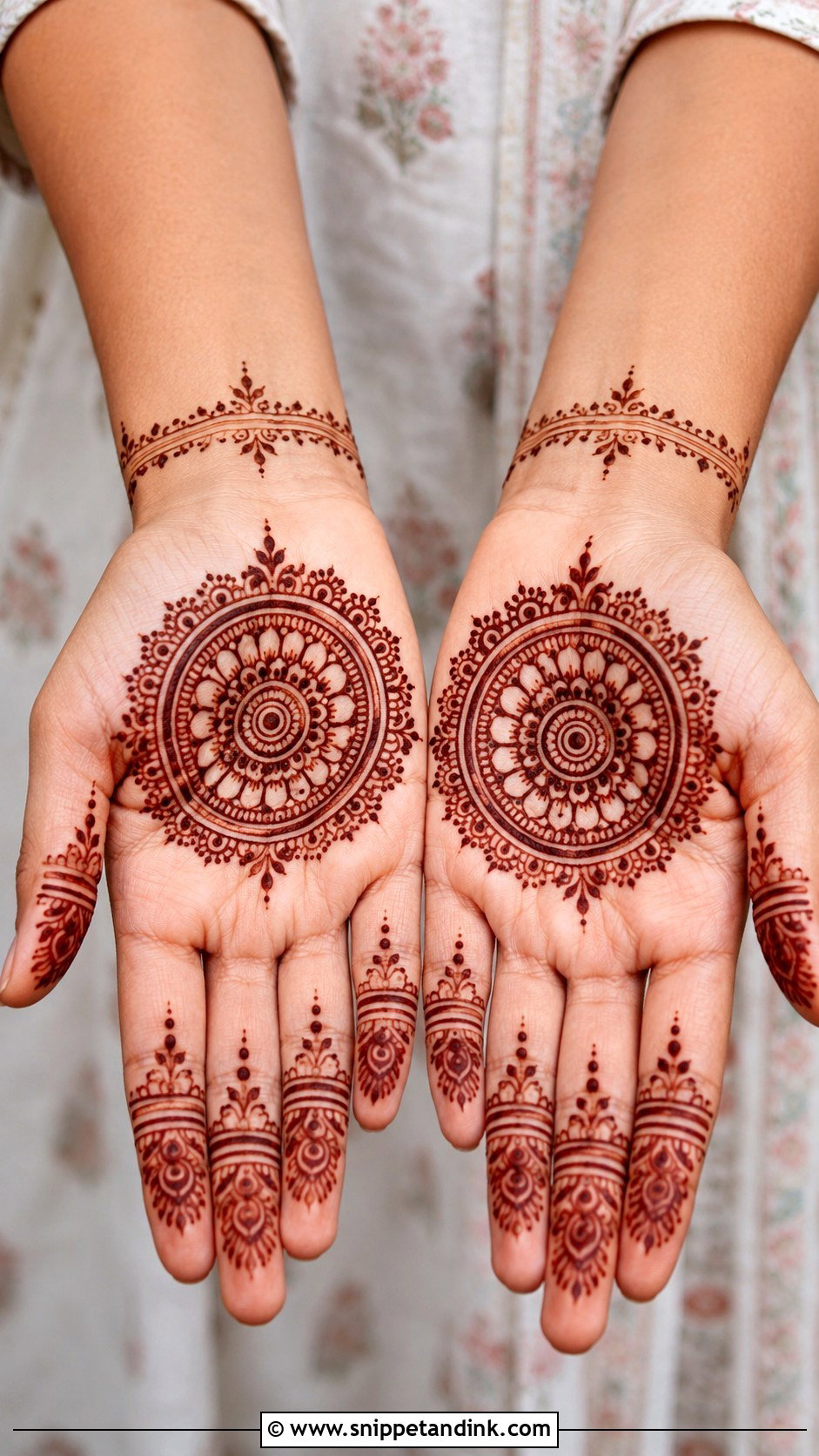 Front Hand Round Mehndi Design - Snippet and Ink - 35 Modern Front Hand Mehndi Designs