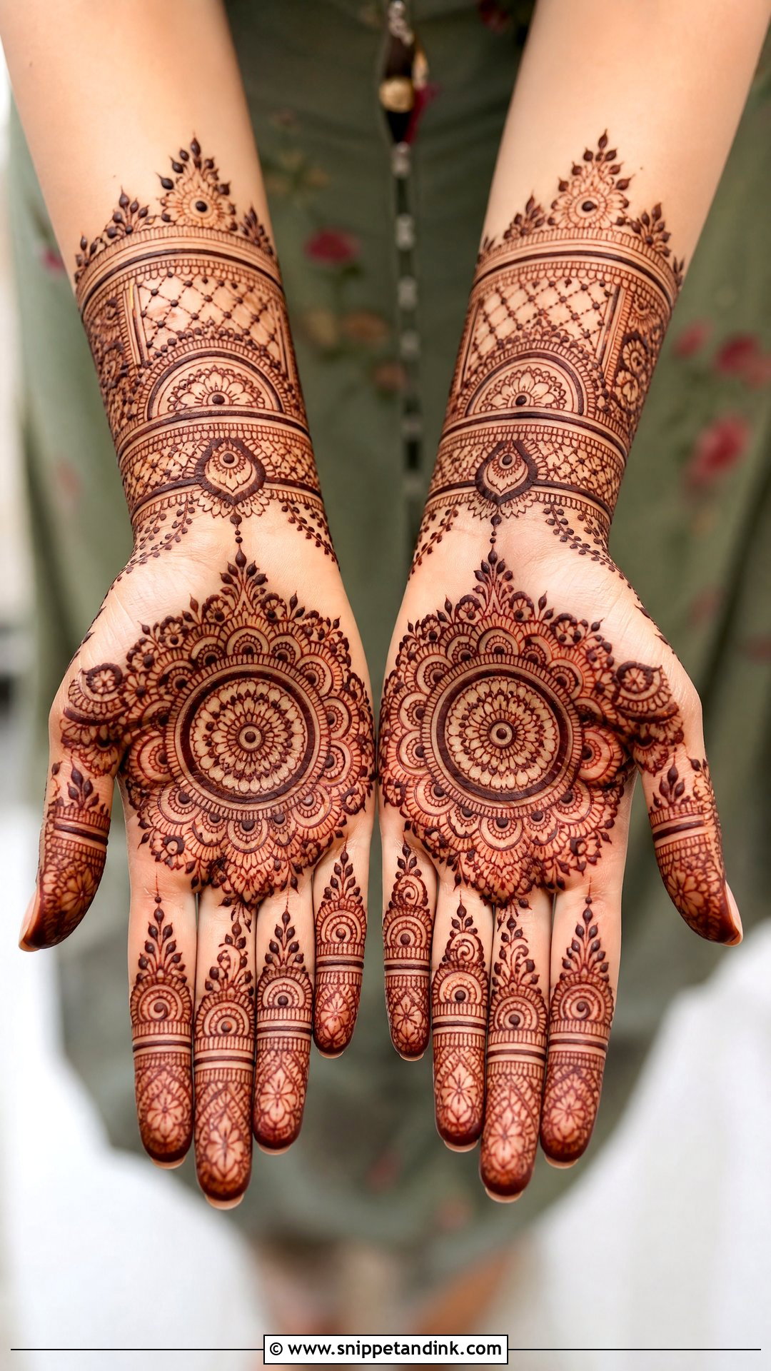 Front Hand Shaadi Mehndi Design - Snippet and Ink - 20 Shaadi Mehndi Design Ideas