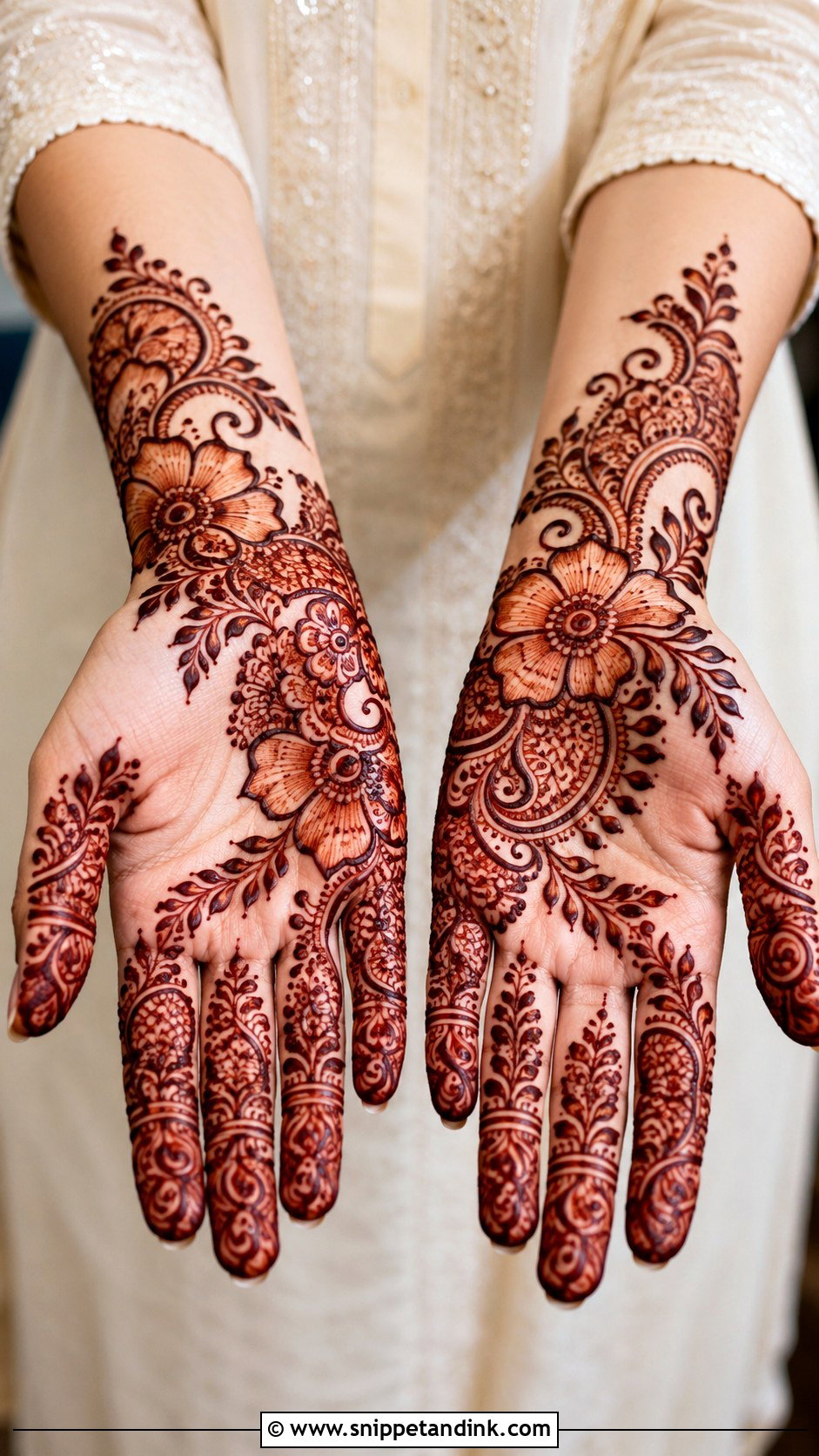 Front Hand Shaded Mehndi Design - Snippet and Ink - 35 Latest Unique Front Hand Mehndi Designs