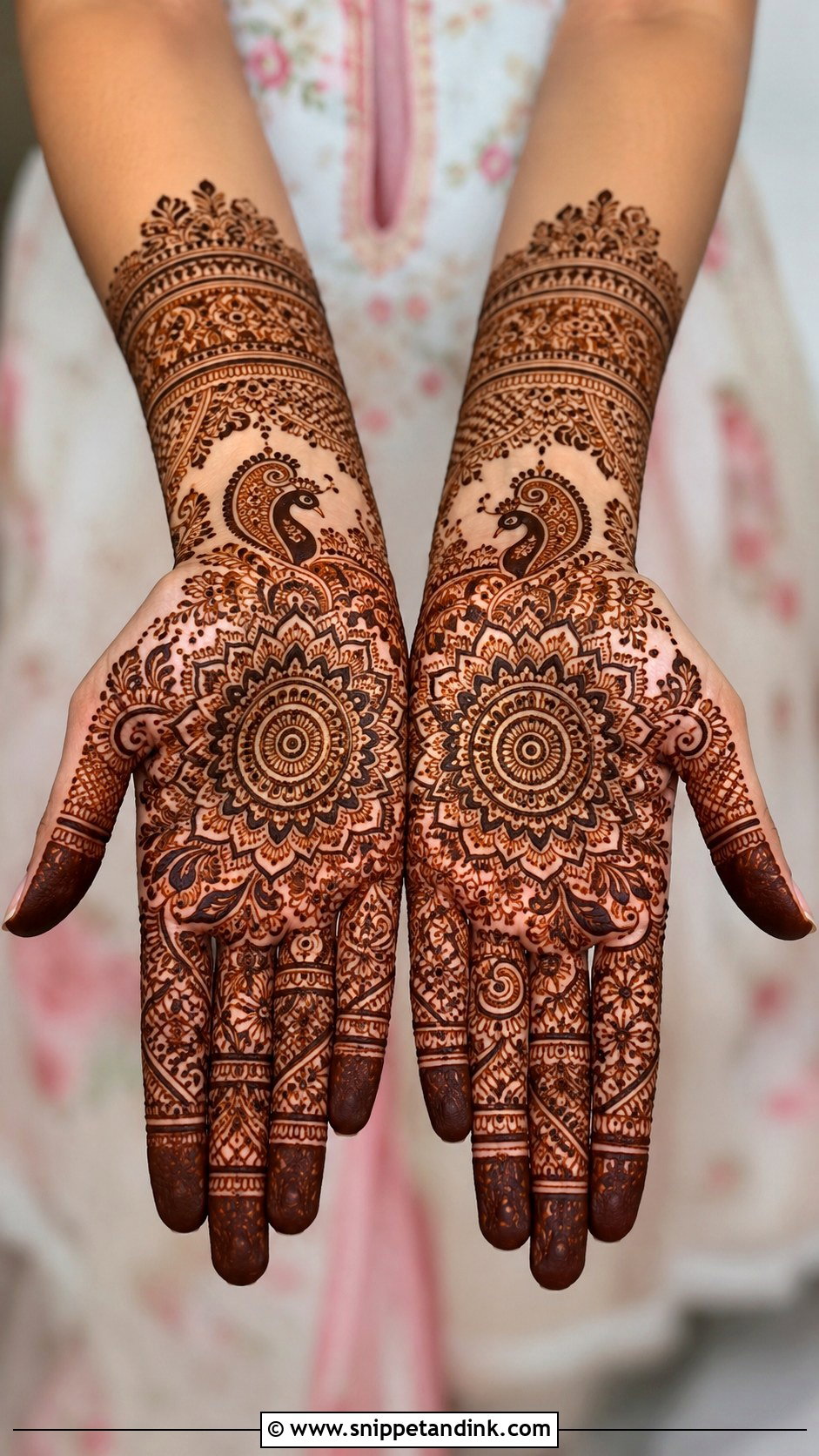 Front Hand Shaded Mehndi Design - Snippet and Ink - 35 Stylish Front Hand Mehndi Designs