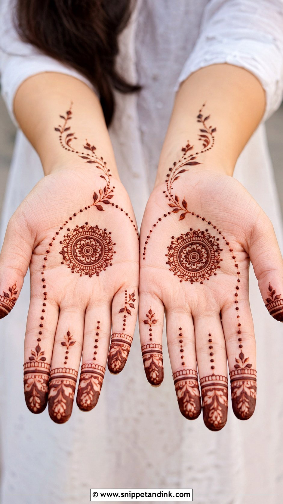 Front Hand Simple Mehndi Design - Snippet and Ink - 35 Mehndi Designs 2025